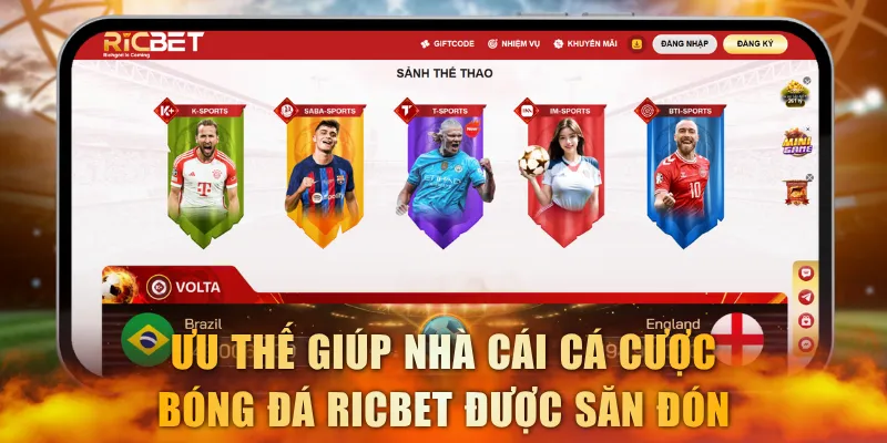 Nhận xét ưu thế giúp nhà cái cá cược bóng đá Ricbet được săn đón