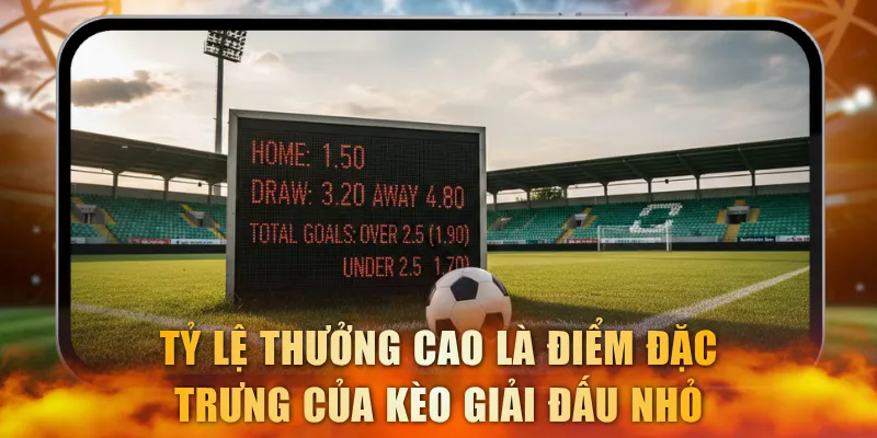 Tỷ lệ thưởng cao là điểm đặc trưng của kèo giải đấu nhỏ